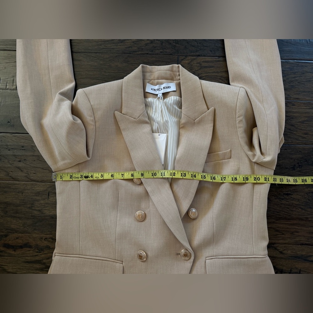 SOLD Veronica Beard Miller Dickey Blazer Crest Button Double-Breasted Size 16 - Picture 7 of 8